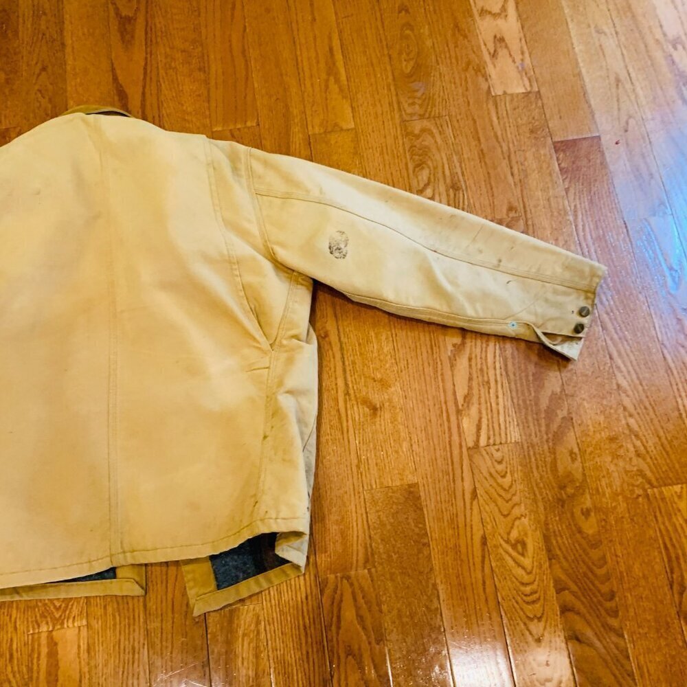 Vintage Distressed Carhartt Blanket Lined Chore Jacket Coat Size Large - Picture 12 of 16